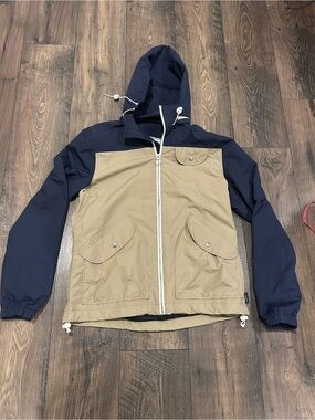 Penfield Men's Small Two-Tone Hooded Windbreaker Jacket